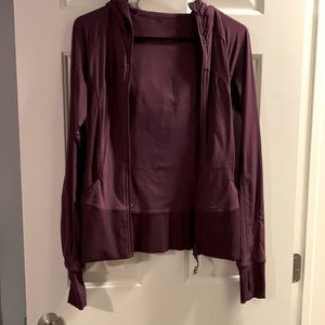 REVERSIBLE LULULEMON PURPLE STUDIO JACKET WITH HOODIE